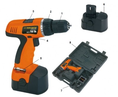 Аккумуляторная двухскоростная дрель-шуруповерт Einhell BCD 18 1h - 1