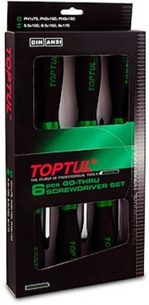Набор ударных отверток с шестигранником Toptul 6 е