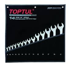 Набор комбинированных ключей Toptul Hi-Performance 14 ед