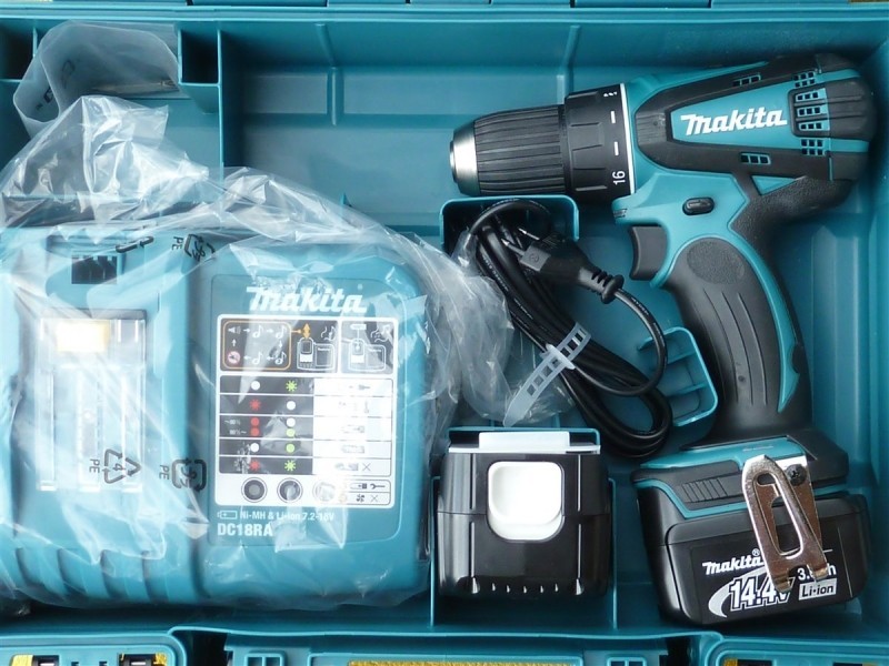 Аккумуляторная дрель-шуруповерт Makita BDF446RFE - 1