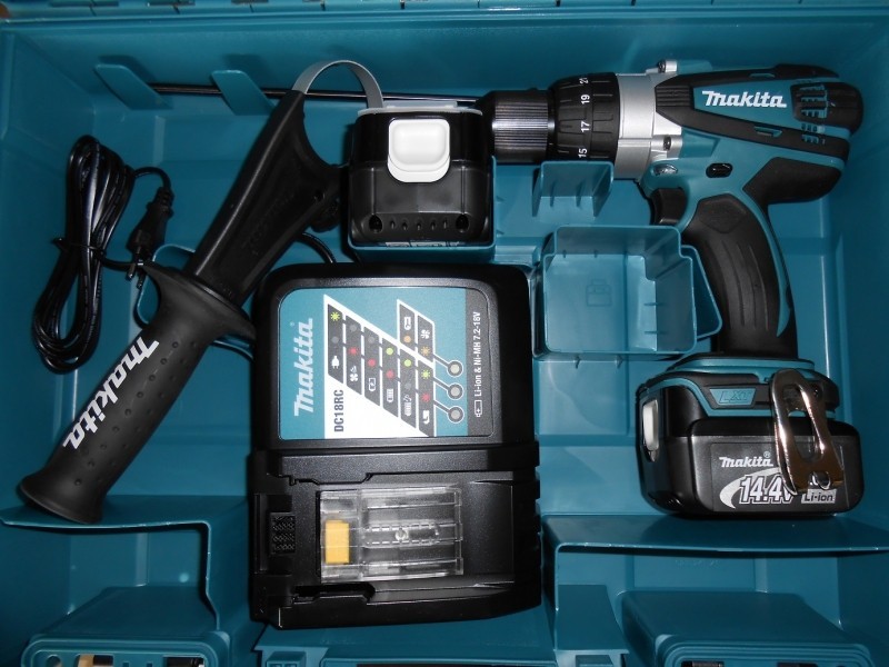 Аккумуляторная ударная дрель-шуруповерт Makita BHP448RFE - 1