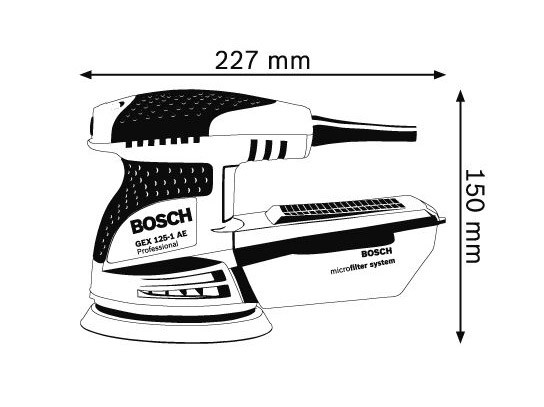 Эксцентриковая шлифмашина Bosch GEX 125-1 AE - 1