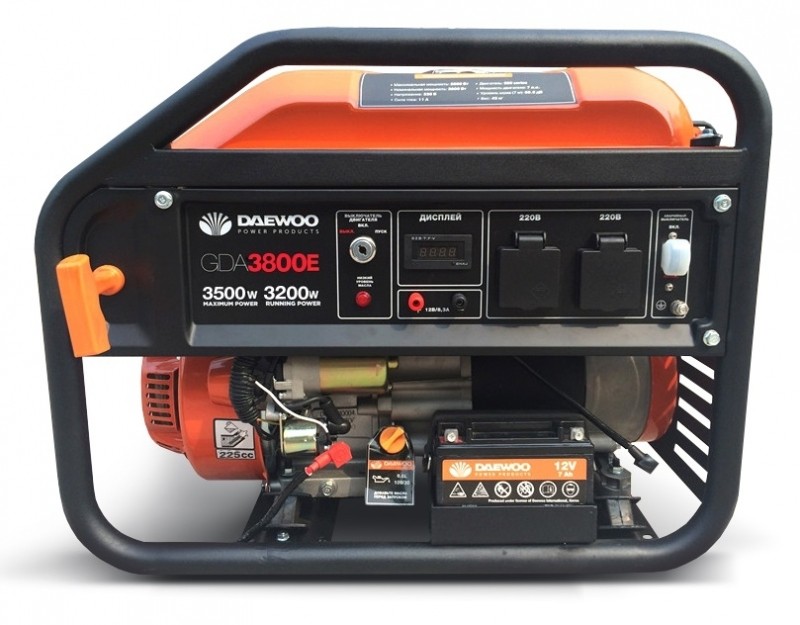 Бензиновий генератор Daewoo GDA 3800E