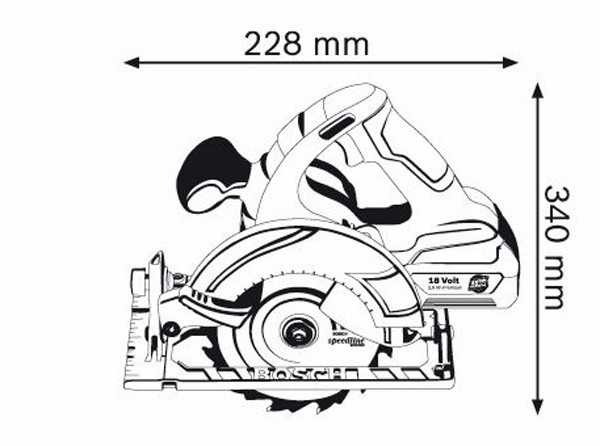 Аккумуляторная дисковая пила Bosch GKS 18 V-LI - 1