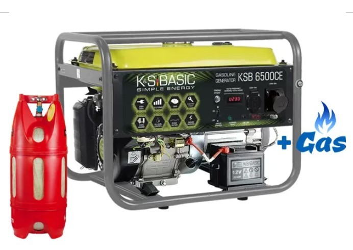 Двопаливний генератор Konner&Sohnen BASIC KSB 6500 СЕ ГАЗ-БЕНЗИН - Двопаливний генератор Konner&Sohnen BASIC KSB 6500 СЕ ГАЗ-БЕНЗИН