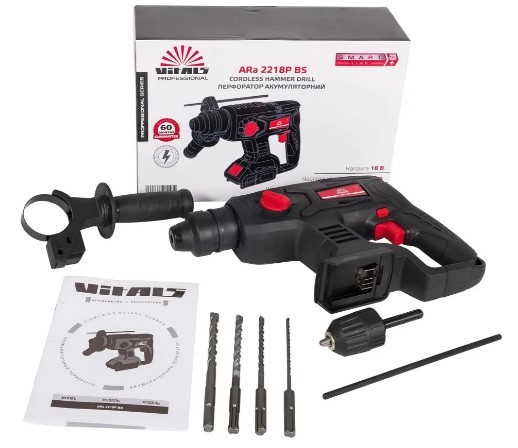 Перфоратор аккумуляторный Vitals Professional ARa 2218P BS - 4