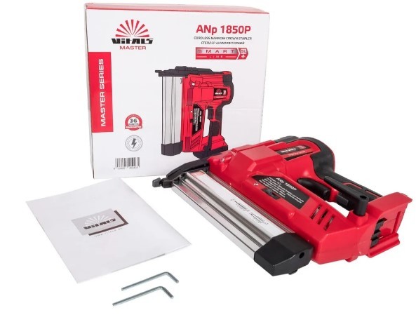 Степлер/цвяхозабивний пістолет акумуляторний 2-в-1 Vitals Master ANp 1850P - 4