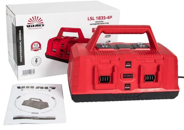 Зарядний пристрій для акумуляторів Vitals Professional LSL 1835-4P - 4