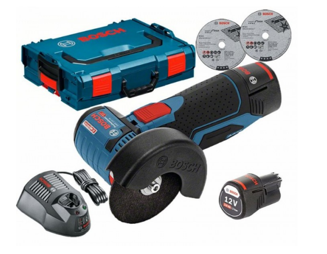 Акумуляторна кутова шліфмашина Bosch GWS 12V-76 (акум і зарядка) - Bosch GWS 12V-76