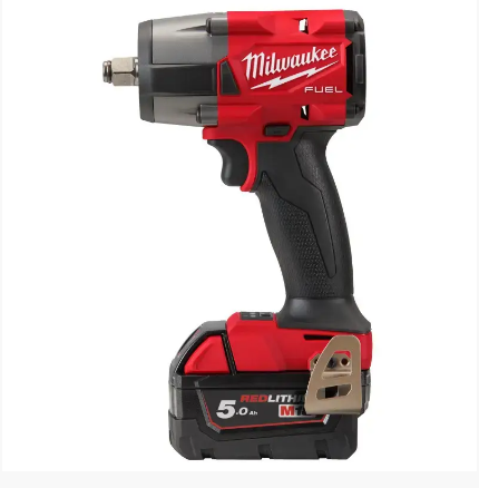 Гайковерт високомоментний MILWAUKEE 1/2" (881 Нм) з кільцем M18 FMTIW2F12-502X: з АКБ 18V 2шт-5 Ah+ЗП, кейс, 3100уд/хв, 1325 об/хв - 1