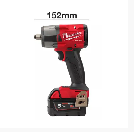 Гайковерт високомоментний MILWAUKEE 1/2" (881 Нм) з кільцем M18 FMTIW2F12-502X: з АКБ 18V 2шт-5 Ah+ЗП, кейс, 3100уд/хв, 1325 об/хв - 4
