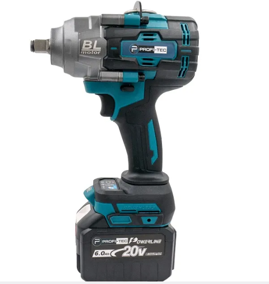 Акумуляторний гайковерт PROFI-TEC PTW1002BL (20В, max 1000 Нм, 1/2″) (2 х 6.0Аг, зарядне, кейс) - 2