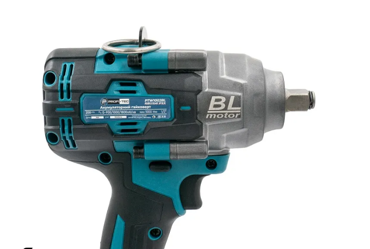 Акумуляторний гайковерт PROFI-TEC PTW1002BL (20В, max 1000 Нм, 1/2″) (2 х 6.0Аг, зарядне, кейс) - 6