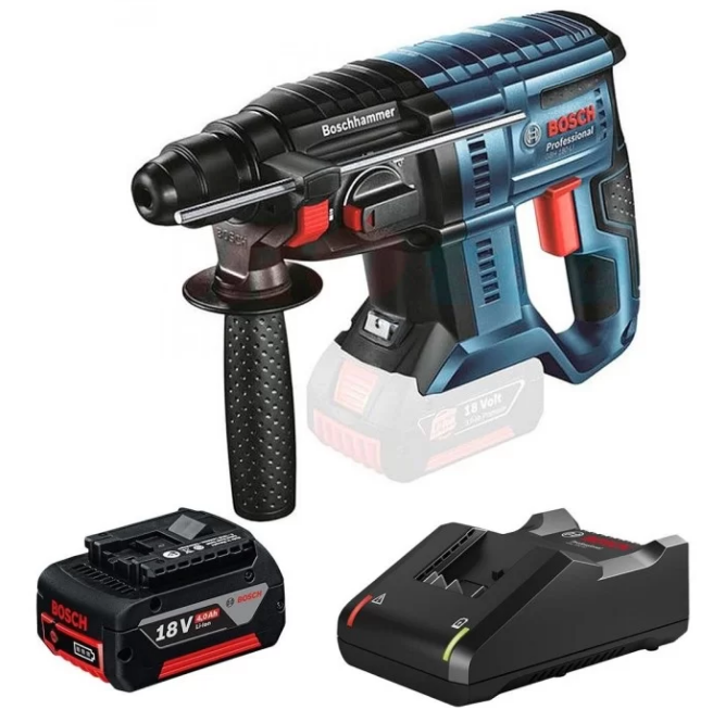 Професійний акумуляторний перфоратор Bosch GBH 180 Li : 2 Дж,SDS plus,18В,5100уд./хв.,АКБ+Зарядне+Кейс - Bosch GBH 180 Li : 2 