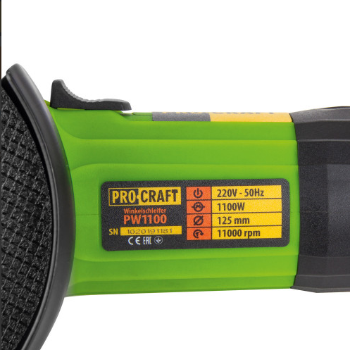 Кутошліфувальна машина Procraft PW1100 ES 125 мм - 4