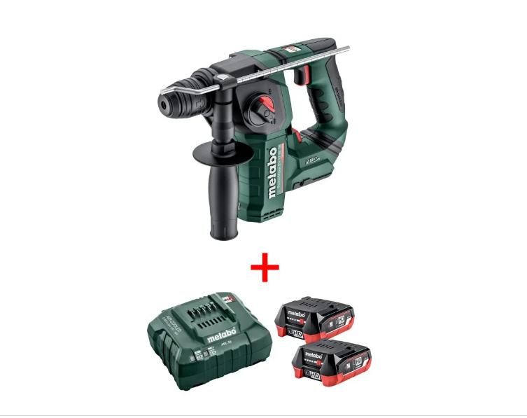 Потужний акумуляторний перфоратор Metabo Powermaxx BH 12 BL 16 : з АКБ 12V 2шт-4.0 Ач, 1.3 Дж  - Metabo Powermaxx BH 12 BL 16