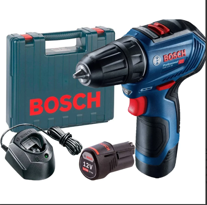 ПРОФЕССИОНАЛЬНЫЙ АККУМУЛЯТОРНЫЙ ШУРУПОВЕРТ BOSCH GSR 12V-30 : 12V, 30 HM, ДО 10ММ ПАТРОН 06019G9000 -  BOSCH GSR 12V-30 : 12V, 30 HM, 