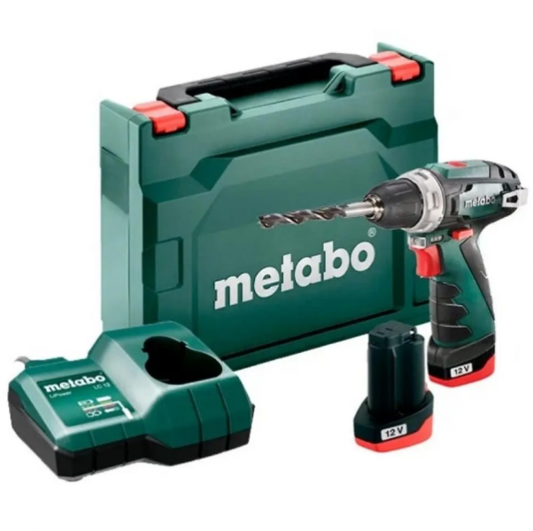 Потужний акумуляторний дриль-шуруповерт Metabo PowerMaxx BS Basic LC 12 : 34 Нм, кейс  - 1
