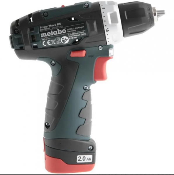 Потужний акумуляторний дриль-шуруповерт Metabo PowerMaxx BS Basic LC 12 : 34 Нм, кейс  - 4