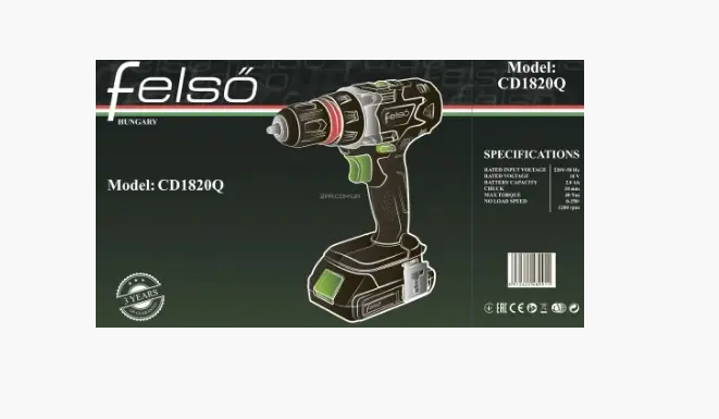 Акумуляторний дриль-шуруповерт Felső CD1820Q - 4