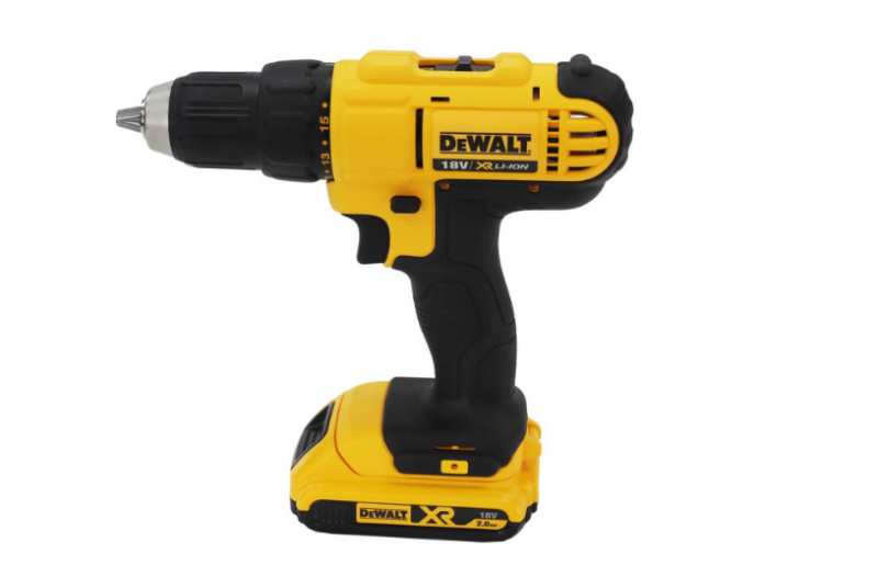 Дриль-шуруповерт DeWalt DCD771D2, 18В, обертаючий момент 42 Нм, 2 акумулятори + зарядне + кейс - 1
