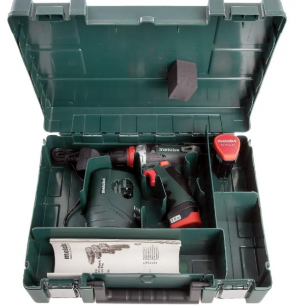 Акумуляторний шурупокрут Metabo PowerMaxx BS Quick (+2 акб 2.0 А/ч, 12В) 600156500 - 7