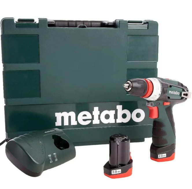 Акумуляторний шурупокрут Metabo PowerMaxx BS Quick (+2 акб 2.0 А/ч, 12В) 600156500 -  Metabo PowerMaxx BS Quick 