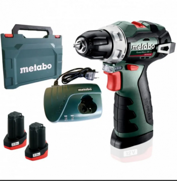 Акумуляторний шурупокрут Metabo PowerMaxx BS BL, 12 V / 2.0 Ah - 2