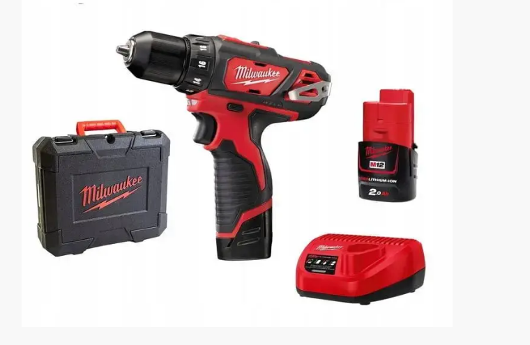 МОЩНЫЙ ДРЕЛЬ-ШУРУПОВЕРТ MILWAUKEE M12 BDD-202C: АКБ 12V, 2 АH, 30 НМ, 2 АККУМА + ЗАРЯДНОЕ + КЕЙС - MILWAUKEE M12 BDD-202C