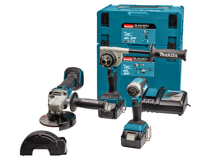 ПРОФЕССИОНАЛЬНЫЙ НАБОР ИНСТРУМЕНТОВ MAKITA DLX3155TJ (DDF486, DTD153, DGA504) - 1