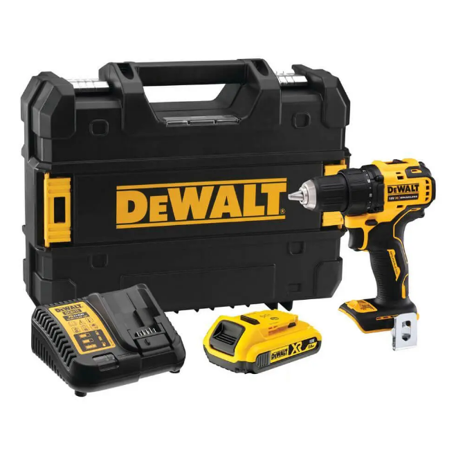 МОЩНАЯ ДРЕЛЬ-ШУРУПОВЕРТ АККУМУЛЯТОРНАЯ БЕСЩЕТОЧНАЯ DEWALT DCD708D1T : С АКБ 18V 2.0AH - DEWALT DCD708D1T