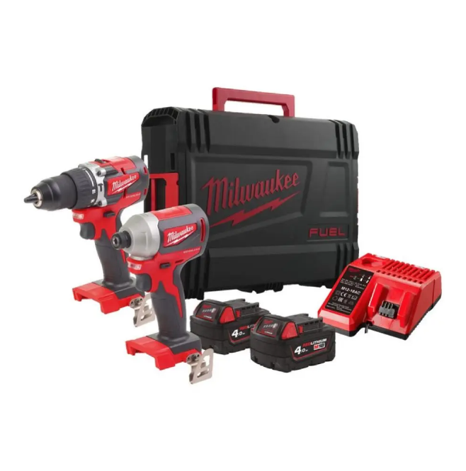 ПРОФЕССИОНАЛЬНЫЙ НАБОР АККУМУЛЯТОРНОГО ИНСТРУМЕНТА MILWAUKEE M18 CBLPP2A-402C - ILWAUKEE M18 CBLPP2A-402C
