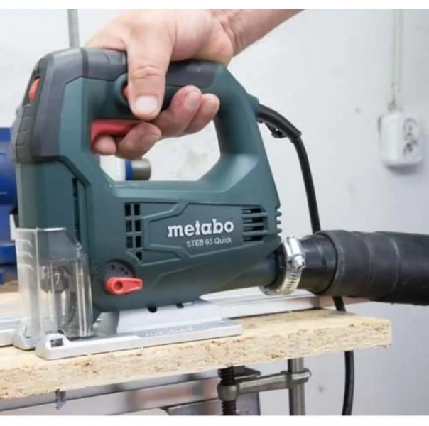 ПРОФЕСІЙНИЙ ЕЛЕКТРИЧНИЙ ЛОБЗИК ПО ДЕРЕВУ В КЕЙСІ METABO STEB 65 QUICK  - 6