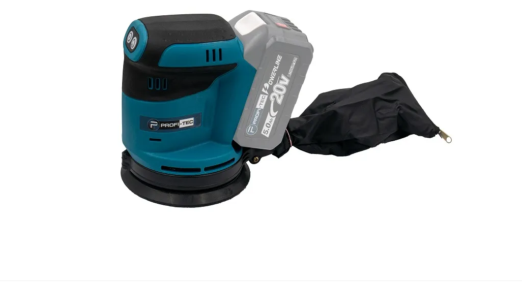 МОЩНАЯ АККУМУЛЯТОРНАЯ ОРБИТАЛЬНАЯ ШЛИФМАШИНА PROFI-TEC POS2080BL POWERLINE: C АКБ 2-ШТ 20V 5.0AH+ЗУ - PROFI-TEC POS2080BL 