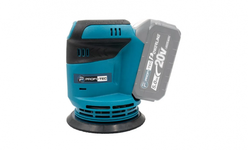 МОЩНАЯ АККУМУЛЯТОРНАЯ ОРБИТАЛЬНАЯ ШЛИФМАШИНА PROFI-TEC POS2080BL POWERLINE: БЕЗ АКБ - 2