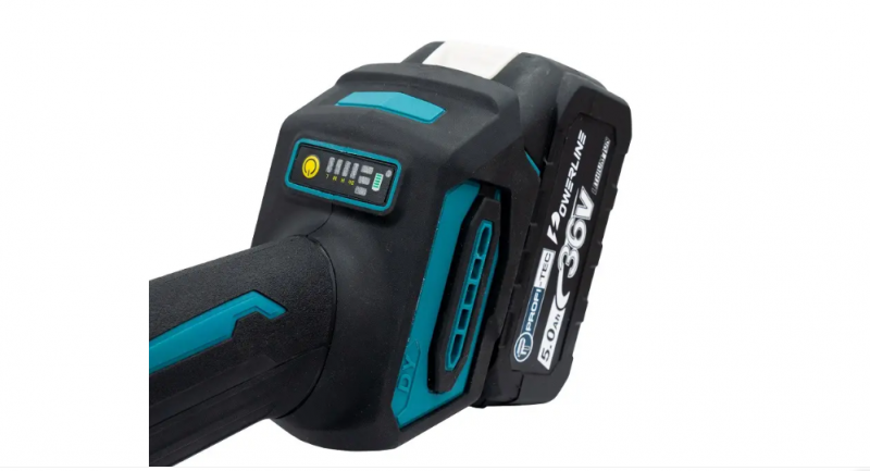 АККУМУЛЯТОРНАЯ ПРЯМАЯ ШЛИФМАШИНА PROFI-TEC PDG36BL POWERLINE : С АКБ 36V 2 ШТ ПО 5.0 AH+ЗУ - 6
