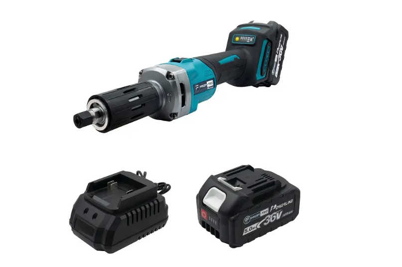 АККУМУЛЯТОРНАЯ ПРЯМАЯ ШЛИФМАШИНА PROFI-TEC PDG36BL POWERLINE : С АКБ 36V 2 ШТ ПО 5.0 AH+ЗУ - PROFI-TEC PDG36BL POWERLINE 