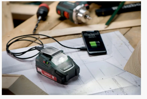 Силовий адаптер + ліхтарик для акумуляторних блоків Metabo PA 14.4 - 18 LED-USB  - 2
