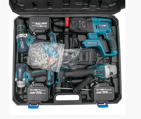 Набір акумуляторний інструментів PROFI-TEC Combo Set 4 POWERLine CBH36BL, DHP485BL, DGA36BL, DTW281BL : з АКБ 3шт-36V 6.0Ач+ЗП - 9