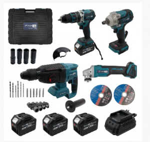 Набір акумуляторний інструментів PROFI-TEC Combo Set 4 POWERLine CBH36BL, DHP485BL, DGA36BL, DTW281BL : з АКБ 3шт-36V 6.0Ач+ЗП