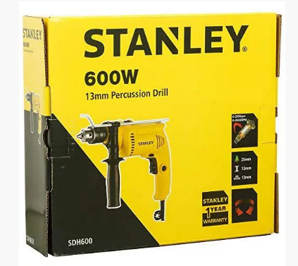 ДРИЛЬ ЕЛЕКТРИЧНА УДАРНА (ЕЛЕКТРОДРИЛЬ) STANLEY SDH600: 600 ВТ, 20 НМ, 2900 ОБ/ХВ., 49300 УД./ХВ. - 3