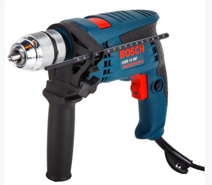 ПРОФЕСІЙНА ДРИЛЬ ЕЛЕКТРИЧНА УДАРНА (ЕЛЕКТРОДРИЛЬ) BOSCH GSB 13 RE БЗП : 600 ВТ, 1.5-13ММ СВЕРЛО, 1.8 КГ 0601217100 - 1