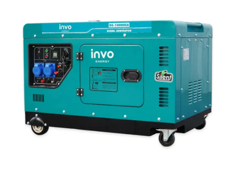 Дизельный генератор INVO DS-10000EA в кожухе, 9/10кВт, 230В - 