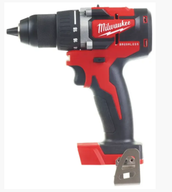 ПРОФЕСІЙНА АКУМУЛЯТОРНА ДРИЛЬ-ШУРУПОКРУТ MILWAUKEE M18 CBLDD-0 : БЕЗ АКБ, 60 НМ, 1800 ОБ/ХВ, БЕЗУДАРНИЙ (4933464316) - 